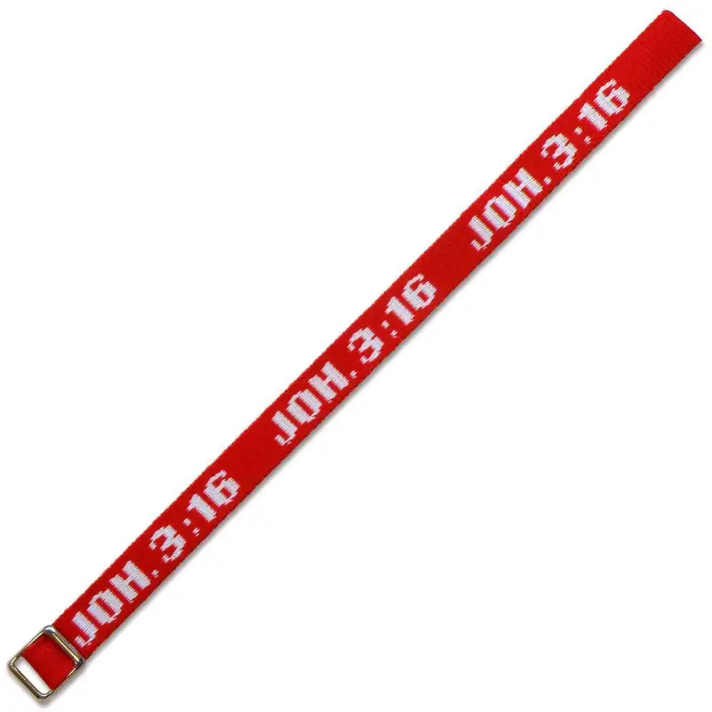 Armbandje Joh 3:16 rood