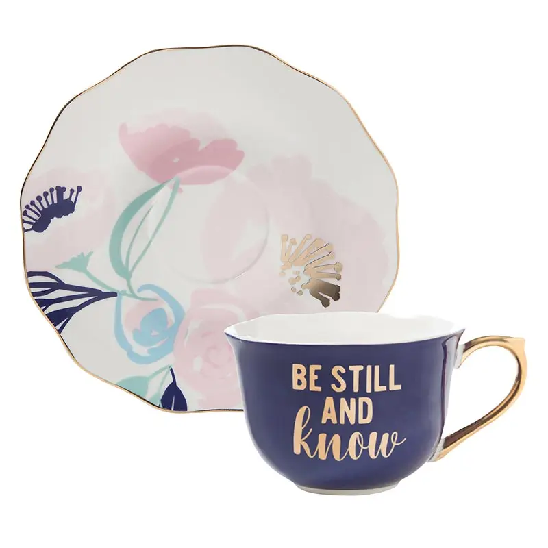 Cup & Saucer Be still and know