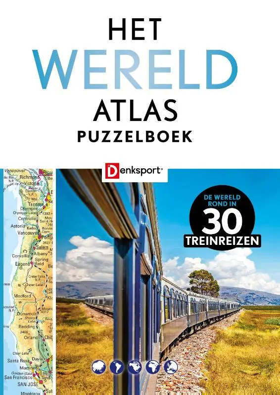Het Wereld Atlas Puzzelboek- Treinreizen (BE)